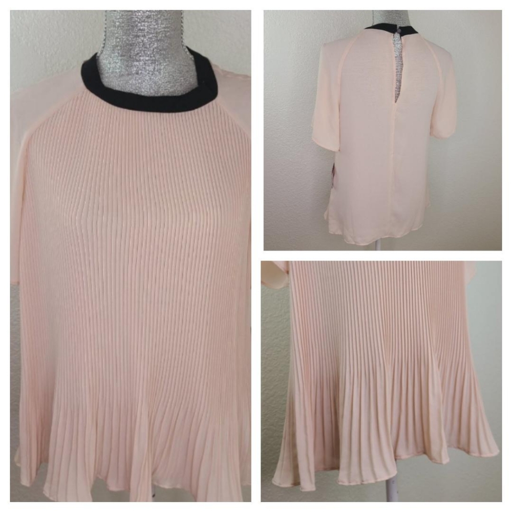 Rachel Roy Collection Romantic Pink Pleated Blouse ~ NWT!! - Picture 2 of 12